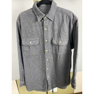 Men's Moose Creek 100% Cotton Heavy Flannel Shirt Size Men's L Gray
